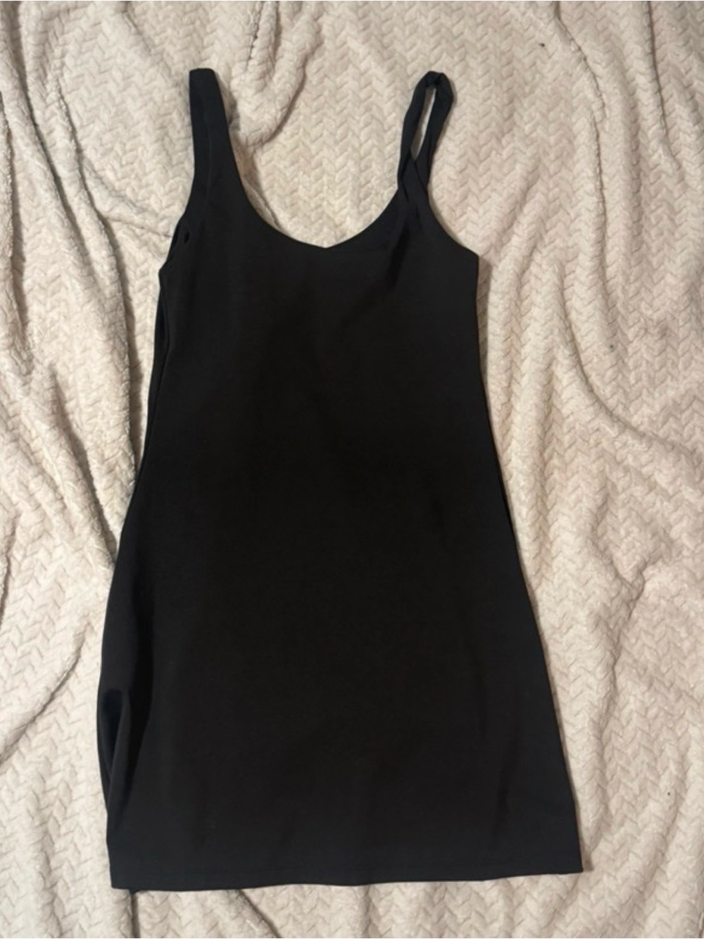 Black Tank Dress - Women's Scoop Neck Slip Dress